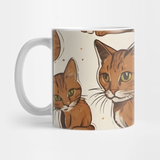 Brown Cat Pattern Mug